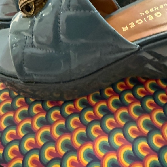 Kurt Geiger blue slides, quilted size 8 - Picture 5 of 5